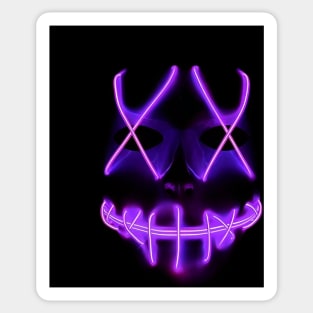 Purple Neon Smile Sticker